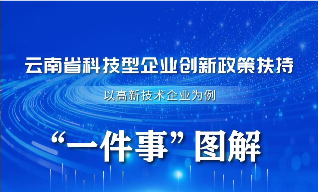 云南省科技型企业创新政策扶持（以高新技术企业为例）“一件事”图解